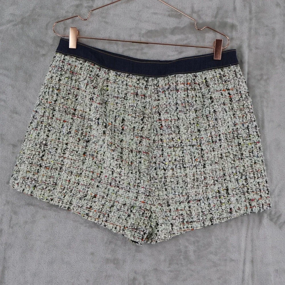 Cinq a Sept Anya Bouclé Zoe Tweed Shorts Womens 12 Multi Old Money Classic NWT